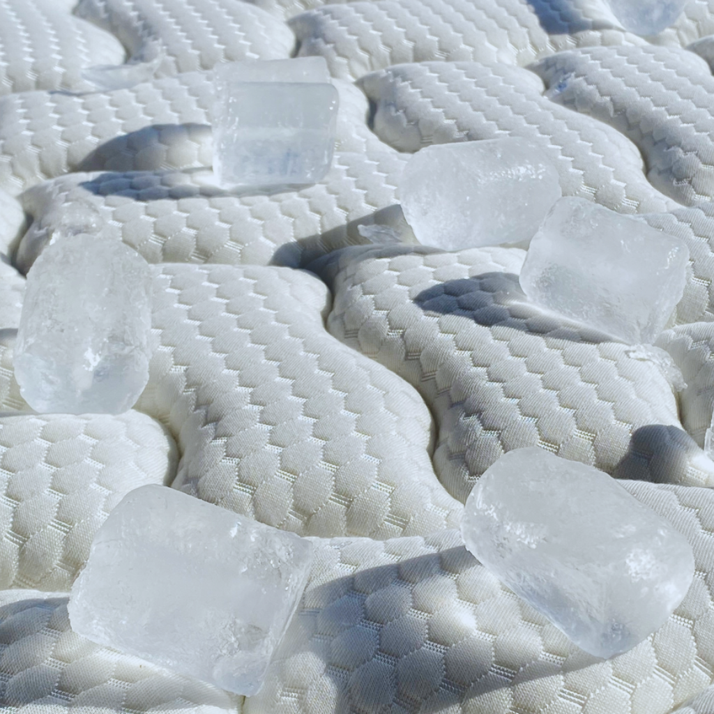 2-in-1 Mattress Topper: Fresh Summer Side + Memory Foam Side - Very Fresh Blue - 5cm Topper