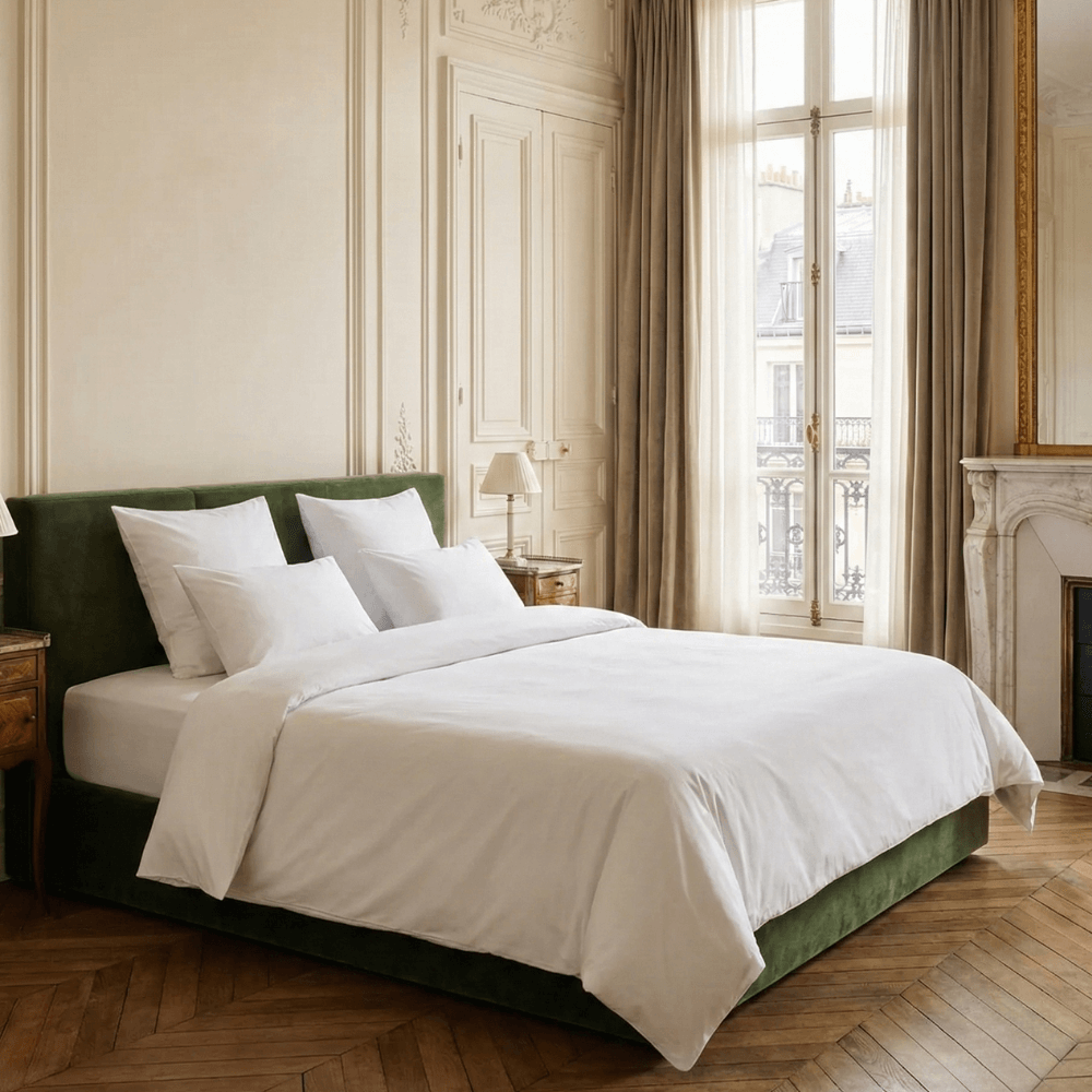Taie d'oreiller - 100 % coton percale - Unitaire