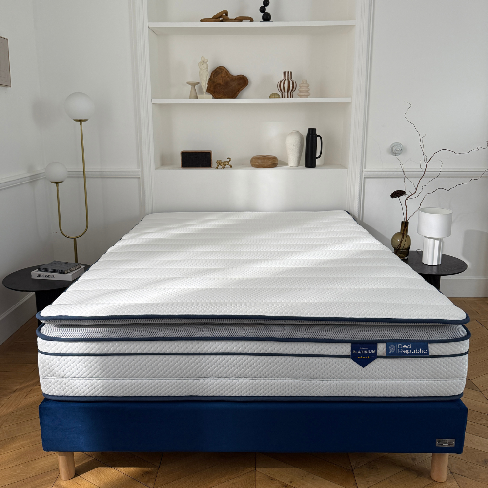 Pocket spring and HD memory foam mattress with integrated topper - BED PLATINIUM PLUS 30 cm