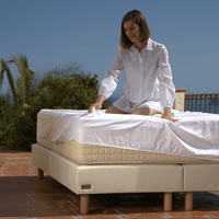 Waterproof and breathable mattress protector in 100% cotton terry cloth - white - BASIC