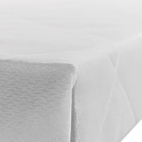 Upholstered bed base - Height 28 or 35 cm (your choice) - White fabric - ESSENTIAL