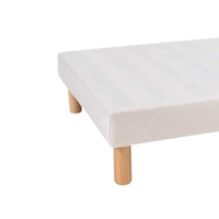 Upholstered bed base - Height 28 or 35 cm (your choice) - White fabric - ESSENTIAL