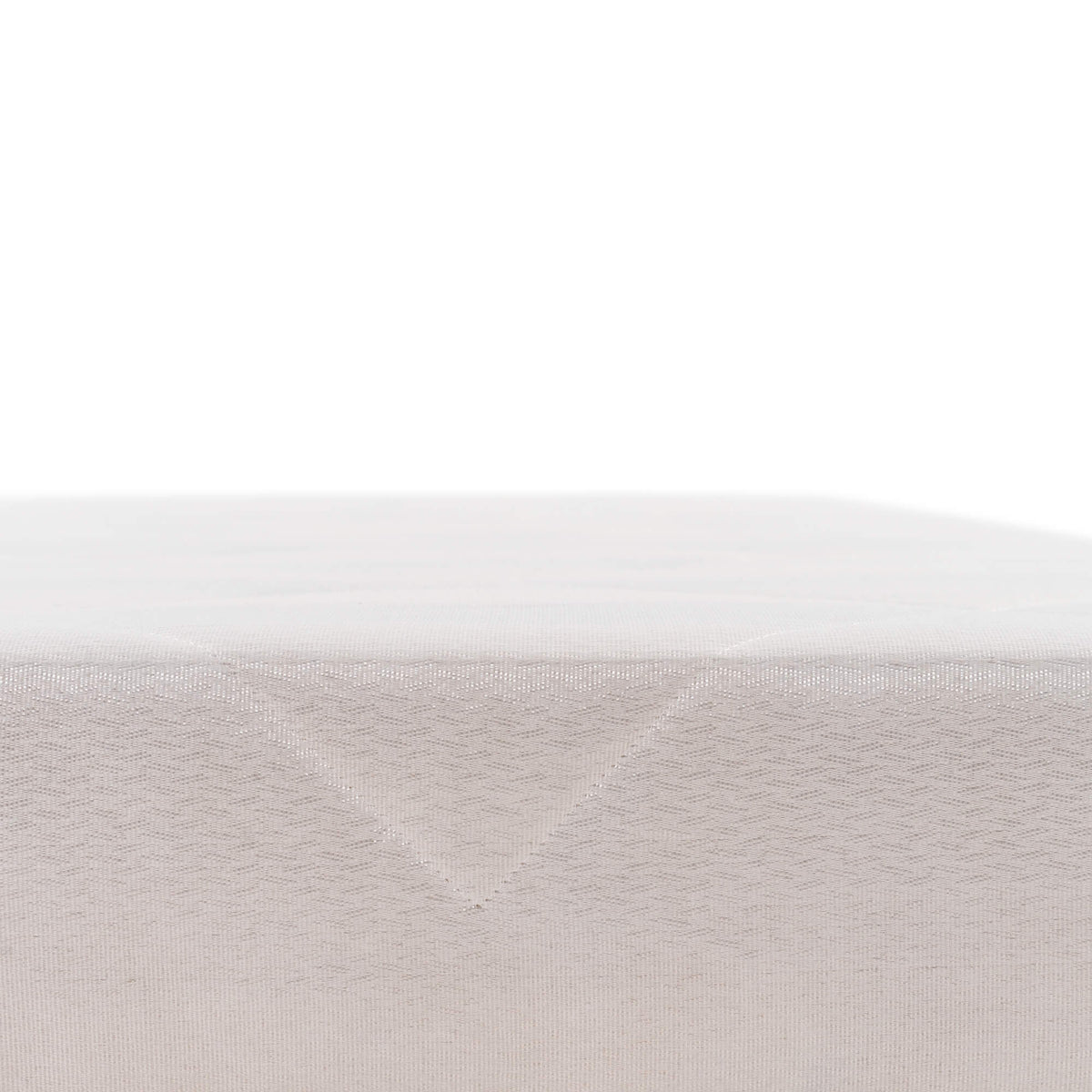 Upholstered bed base - Height 28 or 35 cm (your choice) - White fabric - ESSENTIAL