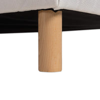 Upholstered bed base - Height 28 or 35 cm (your choice) - White fabric - ESSENTIAL