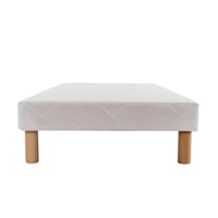 Upholstered bed base - Height 28 or 35 cm (your choice) - White fabric - ESSENTIAL