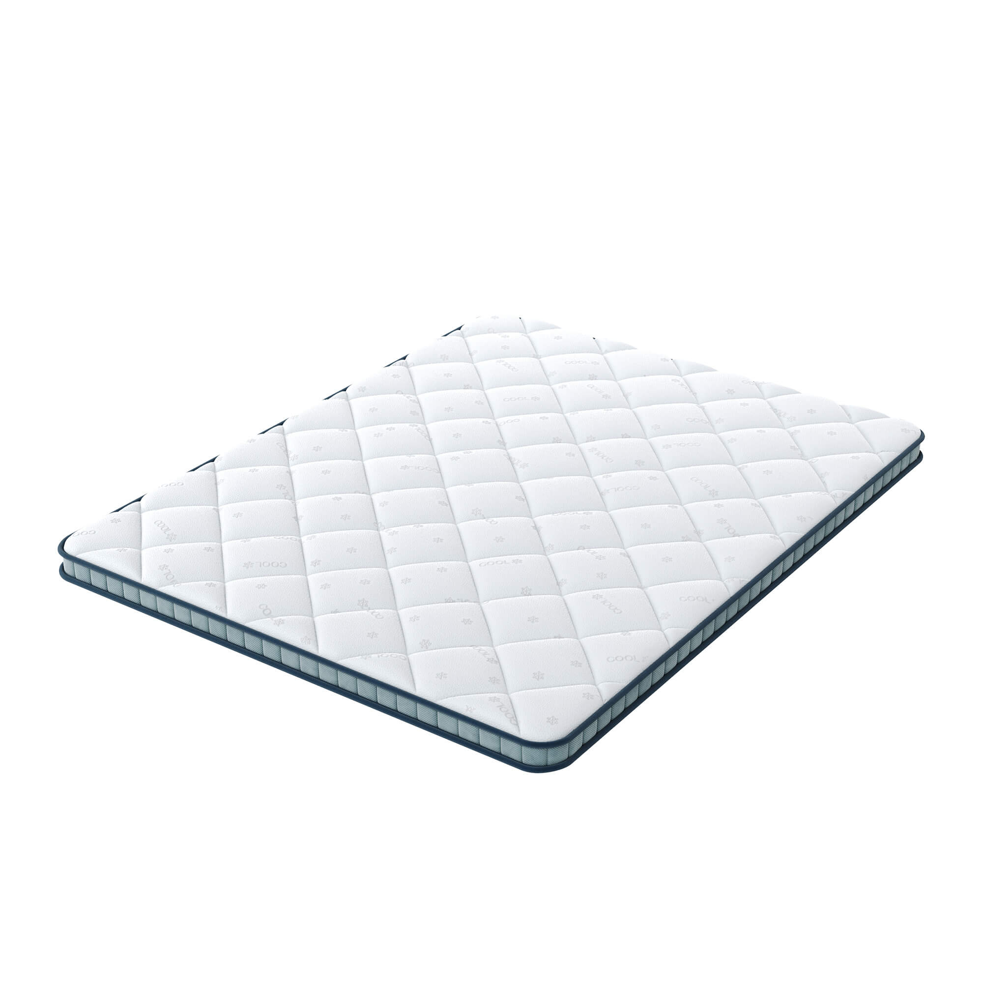 2-in-1 Mattress Topper: FRESH summer side + memory foam side - THERMO FRESH BLUE - 5 cm TOPPER
