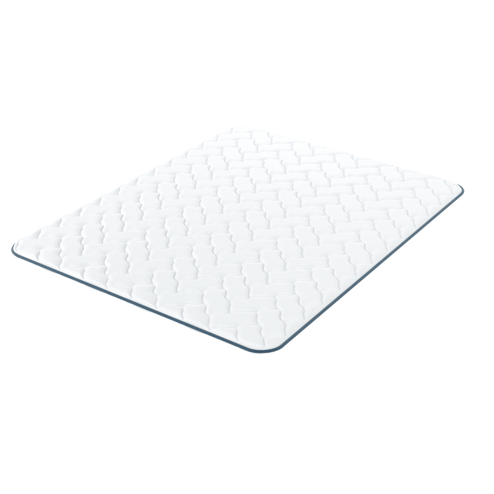 2-in-1 Mattress Topper: Fresh Summer Side + Memory Foam Side - Very Fresh Blue - 5cm Topper