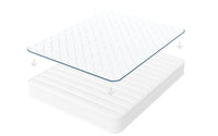 2-in-1 Mattress Topper: Fresh Summer Side + Memory Foam Side - Very Fresh Blue - 5cm Topper