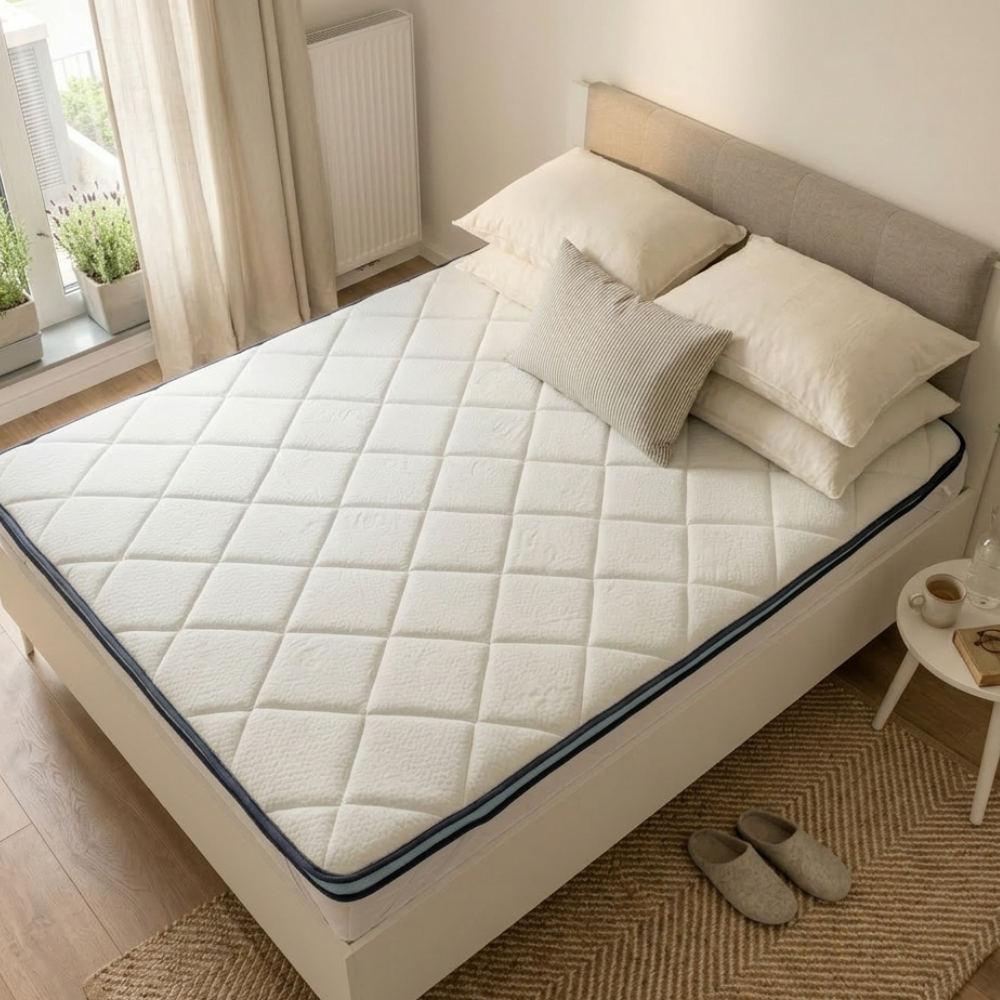 Surmatelas frais mousse mémoire de forme 2 en 1 - THERMO FRESH BLEU