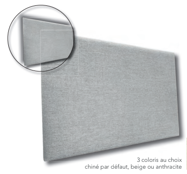 Fabric headboard - H120 cm - Choice of color TISSIA