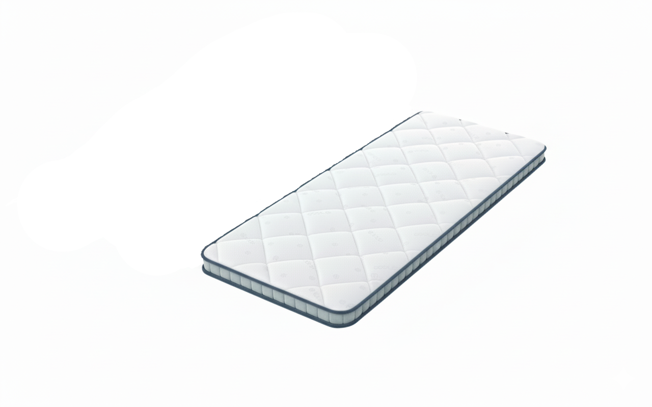 2-in-1 Mattress Topper: FRESH summer side + memory foam side - THERMO FRESH BLUE - 5 cm TOPPER