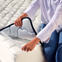 2-in-1 Mattress Topper: Fresh Summer Side + Memory Foam Side - Very Fresh Blue - 5cm Topper