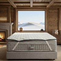 2-in-1 Mattress Topper: Fresh Summer Side + Memory Foam Side - Very Fresh Blue - 5cm Topper